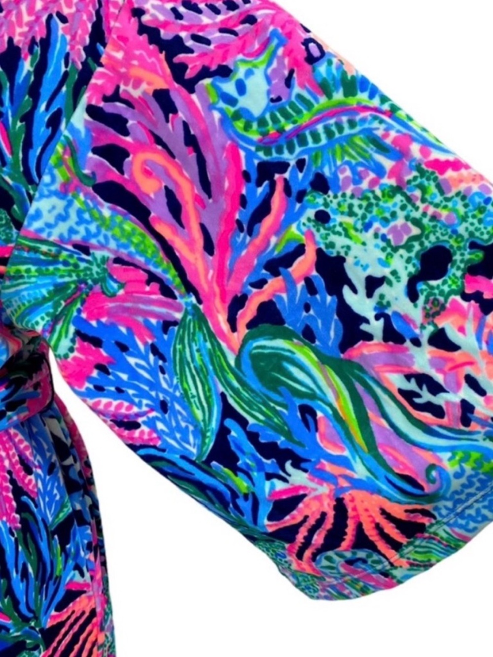 NWOT Lilly Pulitzer Bringing Mermaid Back Elaine Velour Robe - Picture 5 of 5